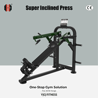 Équipement de musculation inclinable multifonctionnel avec banc réglable, bras de poussée indépendants, rangement de plaques et support pour les jambes pour centre de fitness
