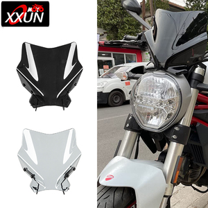 XXUN accessoires de moto pare-brise déflecteur de vent avec support pour <span class=keywords><strong>Ducati</strong></span> <span class=keywords><strong>Monster</strong></span> 821 <span class=keywords><strong>797</strong></span> 1200 S R 2014-2022 - Product Image 1