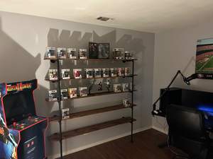 תעשייתי קיר הר ברזל צינור מדפים סוגר שחור וינטג 'תקרה רטרו תלייה מדף diy פתוח ספרים - Product Image 6