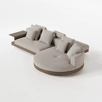 Canapé Rond Double Face Dos Contre Dos Minimaliste Style Italien Deux Places Nouvelle Arrivée 2026 Salon Villa Grand Appartement