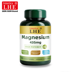 Tableta de Magnesio Personalizada con 435 mg para Hombres y Mujeres, Apoyo para la Salud Muscular, Nerviosa y Ósea, Suplemento Herbal de Magnesio - Product Image 1