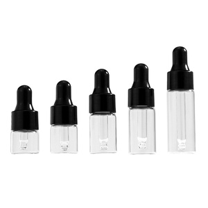 Flacon compte-gouttes en verre ambré de 1 ml, 2 ml, 3 ml, 4 ml pour huiles essentielles, sérums et échantillons cosmétiques - Product Image 2