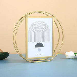 Nhà Máy Trực Tiếp Nhật Bản Và Hàn Quốc Đơn Giản Mỏng Cạnh In Kim Loại Khung Ảnh Bảng Thiết Đặt Bán Buôn Sắt Vàng Đen - Product Image 5