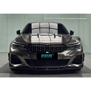 Para <span class=keywords><strong>BMW</strong></span> G20 G21 <span class=keywords><strong>M</strong></span> <span class=keywords><strong>Sport</strong></span> 320i 325i 330i 340i <span class=keywords><strong>2019</strong></span>-2022, alerón delantero de fibra de carbono seca, divisor de labio inferior, 51192455835 51192455836 - Product Image 2