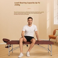 Lit de massage pliable de luxe réglable en hauteur, en cuir PU, design contemporain, éponge haute densité – Portable pour la beauté à domicile