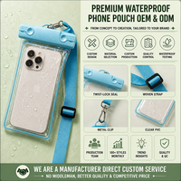 Pochette étanche durable pour téléphone portable, sac transparent étanche pour téléphone portable, sac étanche pour téléphone portable en PVC avec cordon