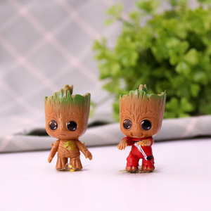 PVC dibujos animados <span class=keywords><strong>Groot</strong></span> 4 unids/set dibujos animados paisaje árbol hombre decoración monstruo Anime figura - Product Image 3