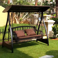 Plus design de haute qualité grande capacité de chargement jardin extérieur patio balcon rotin bambou canne hamac balançoire chaise