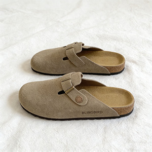 Zapatos Unisex de Cuero Genuino con Suela Gruesa, Sandalias Vintage de <span class=keywords><strong>Corcho</strong></span> y Exterior, Zapatos de Mujer con Peluche de Moda - Product Image 3