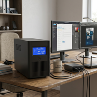 Fuente de Alimentación UPS Personalizada con Batería de Fosfato de Hierro y Litio de 2KVA para Oficina, Monitoreo, Respaldo de Computadora, Energía Ininterrumpida