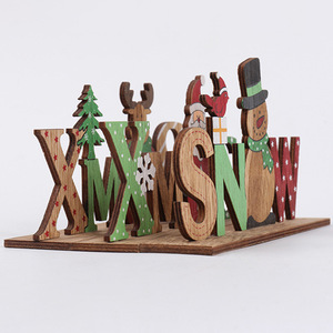 Decorazioni Natalizie Creative ed Ecologiche <span class=keywords><strong>in</strong></span> <span class=keywords><strong>Legno</strong></span> <span class=keywords><strong>di</strong></span> Qualità, Babbo <span class=keywords><strong>Natale</strong></span> e Pupazzo <span class=keywords><strong>di</strong></span> Neve per Esposizione su Tavolo e Scrivania - Product Image 3