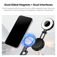 K&F Concept 360 °   Trépied magnétique rotatif 4-en-1 portable en aluminium pour iPhone 17/16/15/14 Pro Max