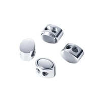Vente chaude Deux Trous Fermoir Double Trou Réglable Rond Curseur Disque En Acier Inoxydable Entretoise Perles pour Cordon Bracelet perles