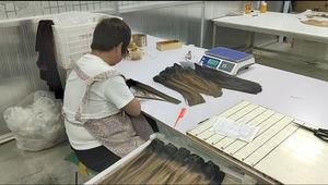 شعر مستعار أصلي صيني عالي الجودة من geny Weft ، إطالة عمر 18 شهرًا ، آلة لحمة شعر بشري مباشرة من المصنع - Product Image 2