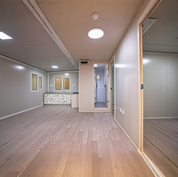 Maison conteneur modulaire préfabriquée en acier portable 20/40 pieds, extensible à double aile avec personnalisation salon et chambre