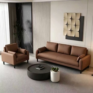 Sofá de Cuero Nórdico Moderno, Compacto, de 2/3 Plazas, Multifuncional, para Sala de Estar y Dormitorio - Product Image 5
