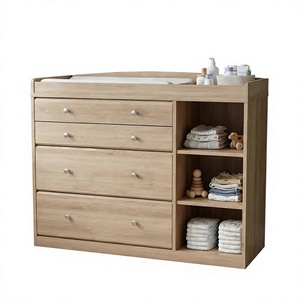 <span class=keywords><strong>Commode</strong></span> bébé en mélaminé avec table à langer amovible, 4 tiroirs en contreplaqué, stock USA, Houston - Product Image 1