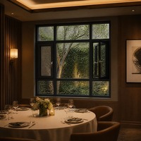 Fábrica de ventanas y puertas francesas HUACAI, venta al por mayor de ventanas abatibles de aluminio para casas de jardín.