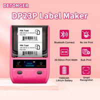 Detonger Ropa sin tinta Etiquetas de precio de joyería Impresora de etiquetas térmicas Código de barras Código QR Impresora de etiquetas de joyería inalámbrica