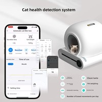 Bac à litière pour chat entièrement automatique avec design anti-éclaboussures, système de retrait des déjections activé par capteur, en plastique ABS, fabriqué en Chine