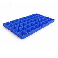 Palette en plastique pour entrepôt HUADU, à 4 voies, résistante à l'humidité, à une seule face, avec une charge dynamique de 200 kg