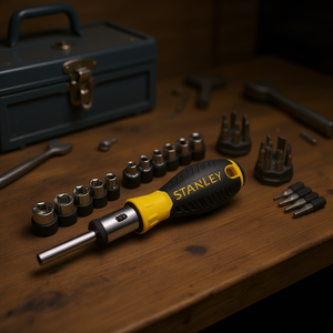 Juego de destornilladores de trinquete Stanley de 29 piezas con puntas y vasos para tareas de reparación de precisión - Product Image 3