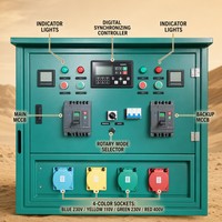 Panneau de synchronisation en gros 100A-630A 380V 400V Triphasé 5 fils Réponse de capture 200ms pour armoire de secours connectée au réseau