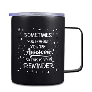 Mug isotherme anti-déversement en acier inoxydable – Design « Parfois, <span class=keywords><strong>tu</strong></span> <span class=keywords><strong>oublies</strong></span> que <span class=keywords><strong>tu</strong></span> es génial » pour homme – 12 oz, bleu marine - Product Image 2