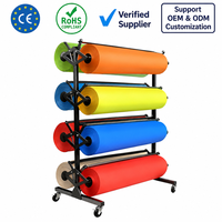 Distributeur de rouleaux de papier grand format JH-Mech, 8 supports, capacité jusqu'à 36'' de largeur x 9'' de diamètre, idéal pour boucher, artisanat, distributeur de papier en rouleau