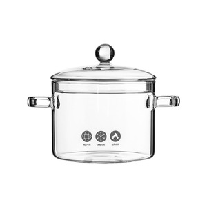 Olla de cocción lenta de vidrio transparente para estufas eléctricas de cerámica, vidrio de borosilicato de alta resistencia, apta para uso doméstico, estufas de gas, de uso abierto - Product Image 5