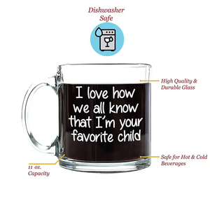 <span class=keywords><strong>Sono</strong></span> il tuo bambino preferito regali divertenti in vetro per la festa del papà per papà novità Idea regalo di compleanno per i genitori - Product Image 3