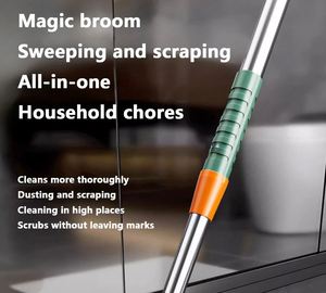 High-Place Glass Wiper Floor Mop Telescopic Cleaning <b>Tools</b> with <b>Silicone</b> Scraper Broom Household Bathroom Sweeping - Product Image 6