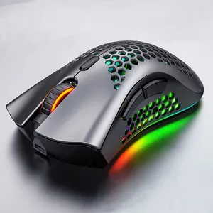 Draadloze Muis Holle Gaming Muis Oplaadbare Rgb Achtergrondverlichting Optische Computermuis Voor Laptop Pc