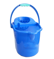 Seau à essorer pour serpillière en plastique 16L, couleurs assorties, sans roulettes, avec poignée en PP