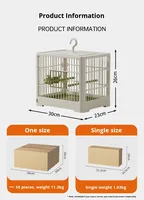 Golden Sea Parrot Cage Großer Raum Atmungsaktiv Umwelt freundliches Kunststoff-Vogel geh gerät Indoor Outdoor Tragbarer Betrachtung käfig