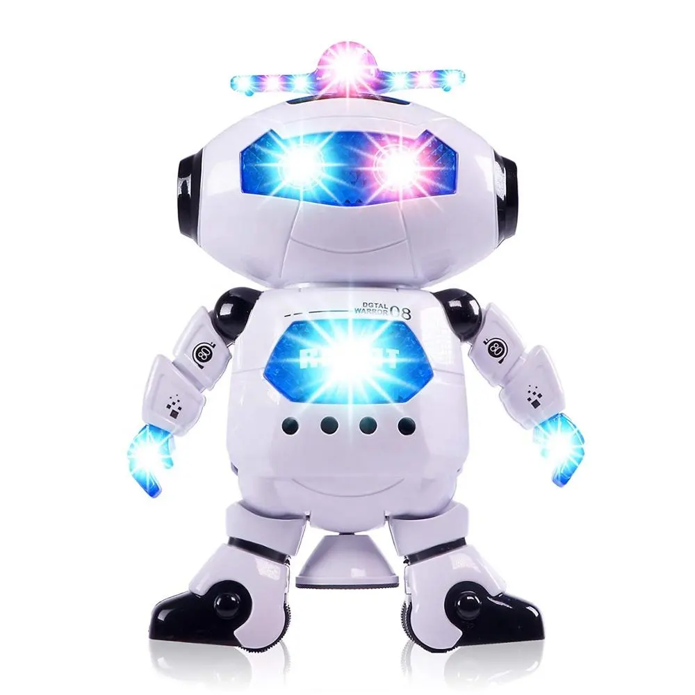 Amazon sıcak satış çocuklar için elektrikli RC akıllı yürüyüş dans fütüristik Robot oyuncak müzik ile