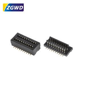 Btb khe đôi 0.8mm dọc SMT <span class=keywords><strong>Board</strong></span>-to-<span class=keywords><strong>Board</strong></span> kết nối nam nữ 4.0H -8.5h <span class=keywords><strong>PCB</strong></span> <span class=keywords><strong>board</strong></span> ổ cắm kết nối 16A Đánh giá hiện tại - Product Image 4