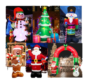 Arco Inflable Navideño Personalizado con Logotipo para Exteriores, Decoración Publicitaria, Santa Claus, Centro Comercial, Plaza, Festival, Promoción, Venta al por Mayor - Product Image 1