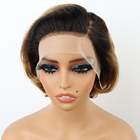 Perruque Courte Cheveux Humains Glueless Coupe Pixie Lace Frontale 13x4 pour Femme – Fournisseur en Gros
