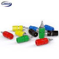 Bloc de bornes JZDZ avec prise banane 4 mm pour montage sur panneau, prise banane pour haut-parleur, pour audio 30Vac-60Vdc/Max.24A J.50011