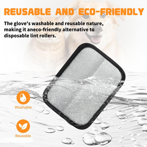 Gants électrostatiques réutilisables en velours respirant pour le nettoyage et le toilettage des animaux, double face, pour chats et chiens - Product Image 5