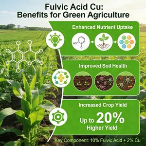 Ácido Fúlvico de Alta Pureza en Polvo, <span class=keywords><strong>Cobre</strong></span> Quelatado al 10%, Fertilizante Orgánico Soluble en Agua para el Crecimiento de Cultivos y la Resistencia a Enfermedades - Product Image 5