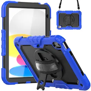 Hot selling on Amazon silicone shockproof case for iPad 10th Generation 10.9 inch 2022 shoulder strap