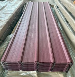 Hoja de techo <span class=keywords><strong>trapezoidal</strong></span> galvanizada recubierta de color prepintada de alta calidad <span class=keywords><strong>Precio</strong></span> de hoja de acero de metal - Product Image 1