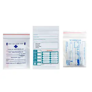 Kunden spezifisches Design PE Hospital Wasserdichte Medizin Druck verschluss beutel Kunststoff Medizinische Reiß verschluss pille Verpackungs tasche