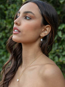 Kalung Wanita Model Sederhana Berbahan Mutiara Imitasi, Liontin Baja Anti Karat Hipoalergenik Lapis Emas 18k PVD - Product Image 5