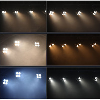 Projecteur LED COB 200W à 4 yeux pour scène, DJ, discothèques, blanc chaud/froid, IP33, Ra90, 12000LM, DMX512, en alliage d'aluminium