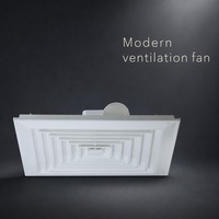 Ventilateur d'extraction de plafond carré 24 pouces à haut débit d'air pour salle de bain, douche et cuisine