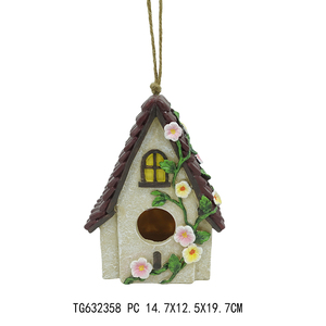 Toptan Doğal Çevre Dostu Reçine Papağan Kuş Kafesi Üreme Yuvası Çiftleşme Kutusu Masal Gibi Sevimli Renkli Kuş Evi Dış Mekan İçin - Product Image 2