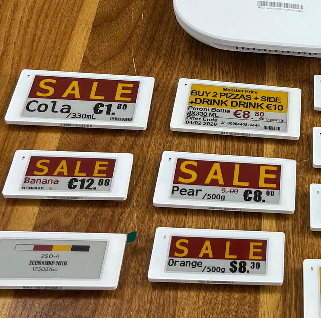 New Arrival 2.9 Inch Ble 5.0 Base Station E-Ink Digital Shelf Talkers Price Tags Epaper Display Nfc Electronic Shelf Label Esl